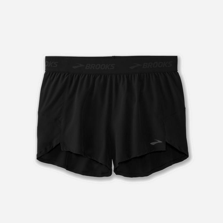 Brooks Women's Chaser 3 Running Shorts Singapore - Black (32648-JWES)